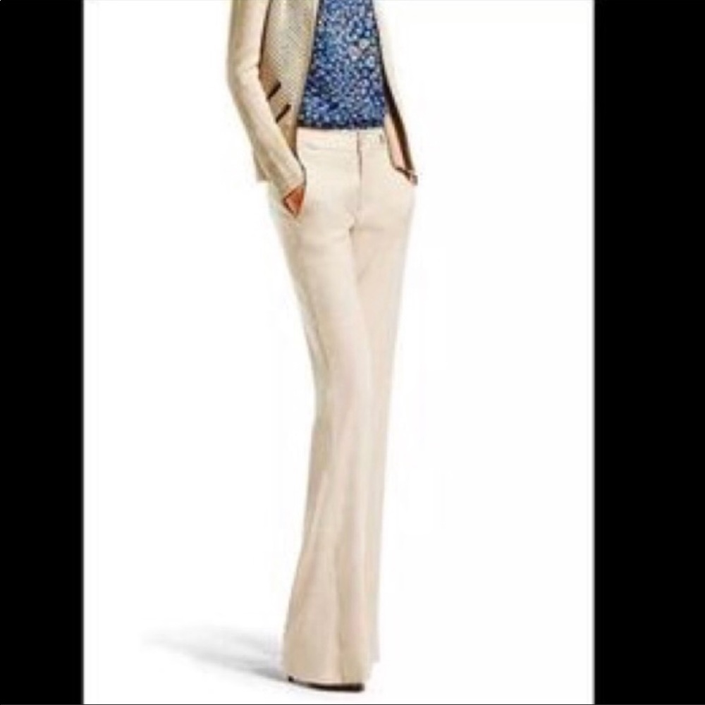 CAbi Cream Wide-Leg Trousers